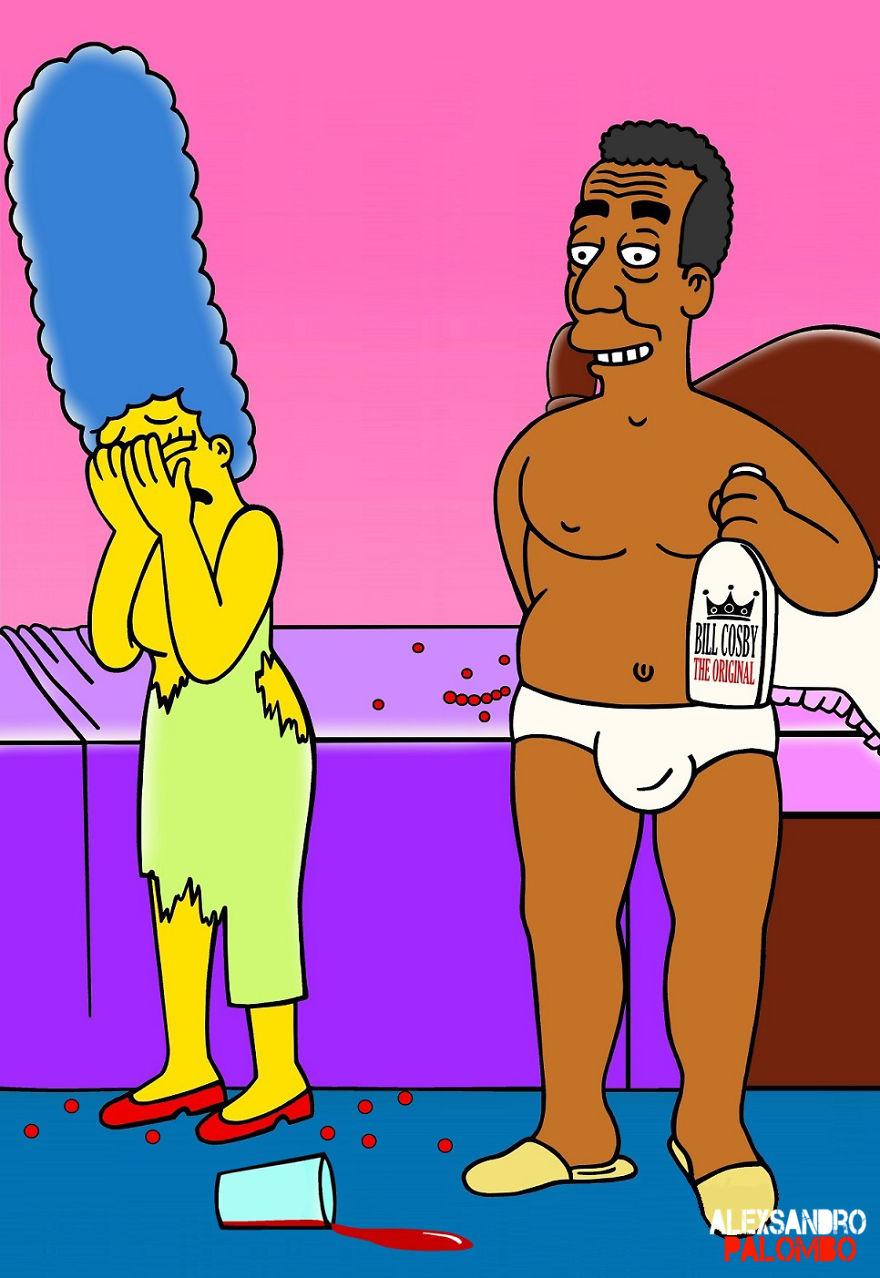 Marge Simpson As Victim Of Abuse