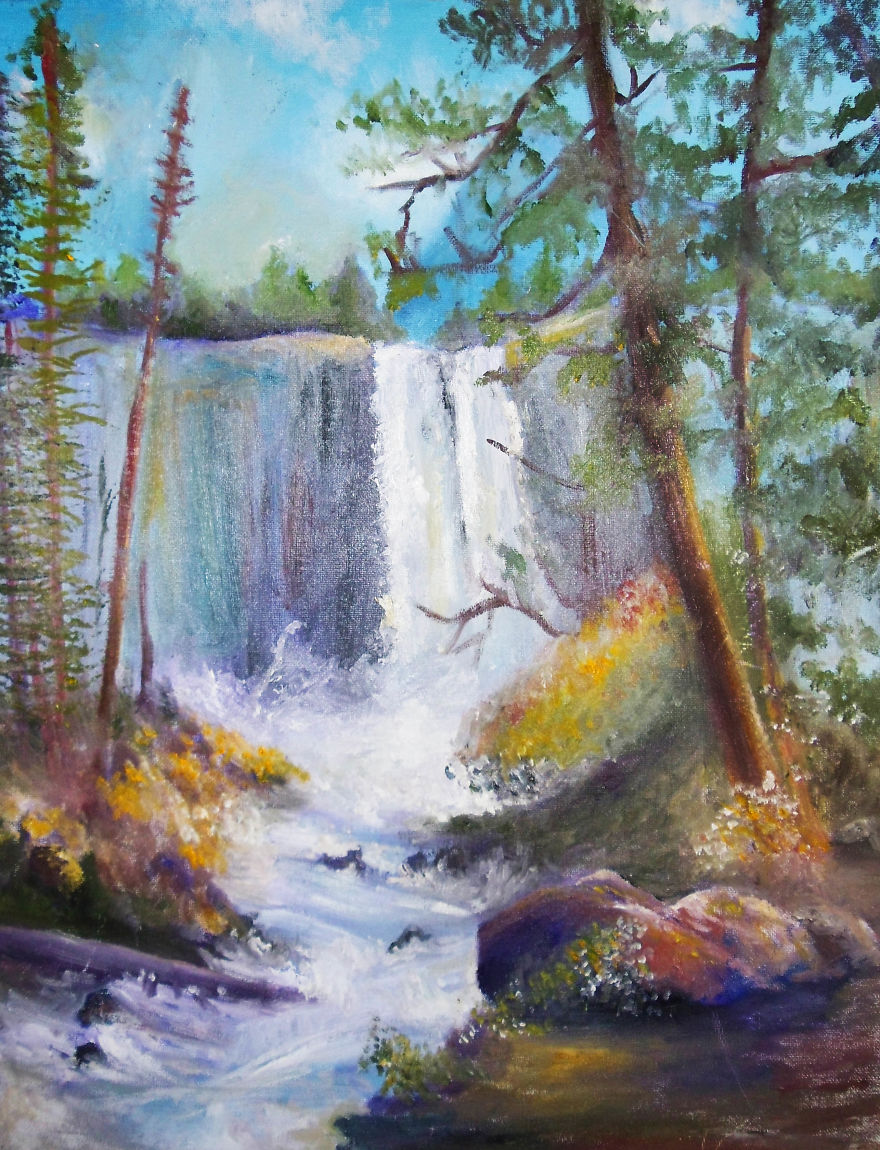 I Create Fluid Paintings And Landscapes Depicting Liberation And Freedom Using Unconventional Methods