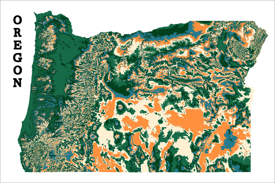 I'm Making Artistic Interpretations Of The Topography Of Each Us State.