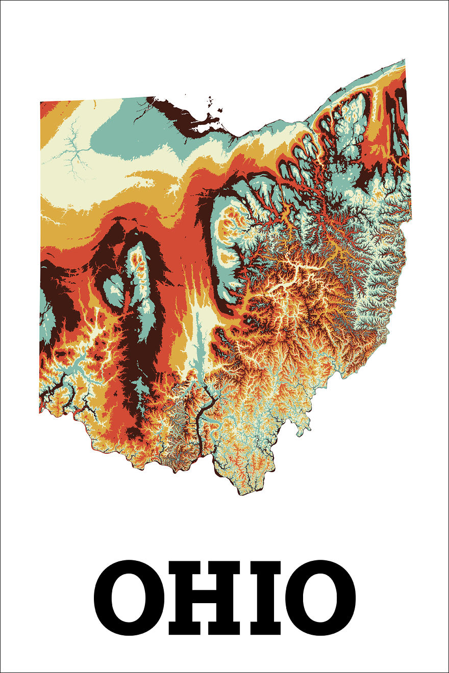 I'm Making Artistic Interpretations Of The Topography Of Each Us State. I'm Making Artistic Interpretations Of The Topography Of Each Us State.
