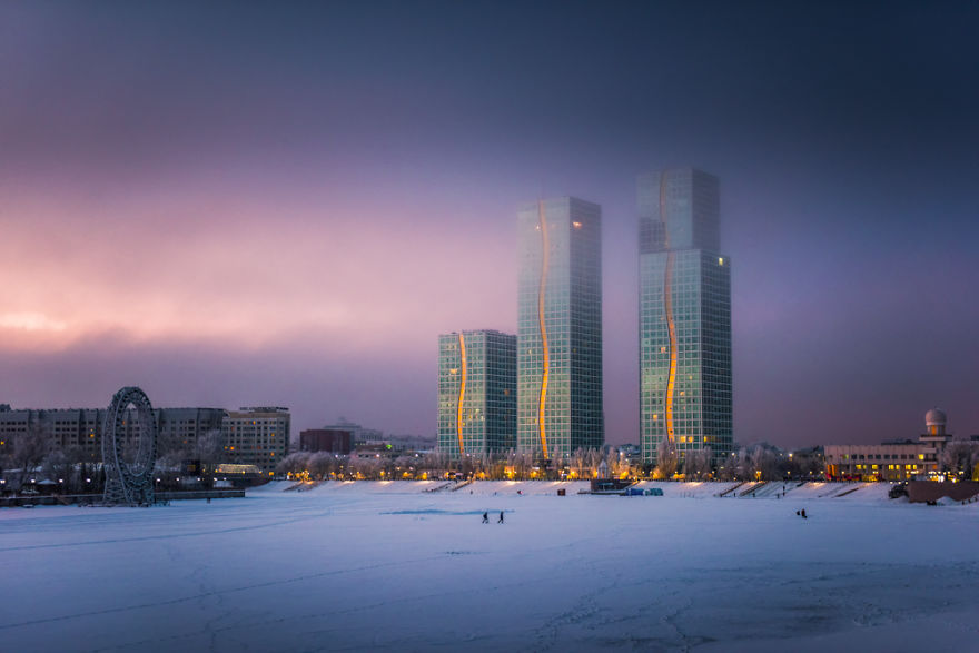 I Visited Nur-Sultan - The Cosmic Capital City Of Kazakhstan During Foggy Winter Time And I Felt Like I Landed On The Other Planet.