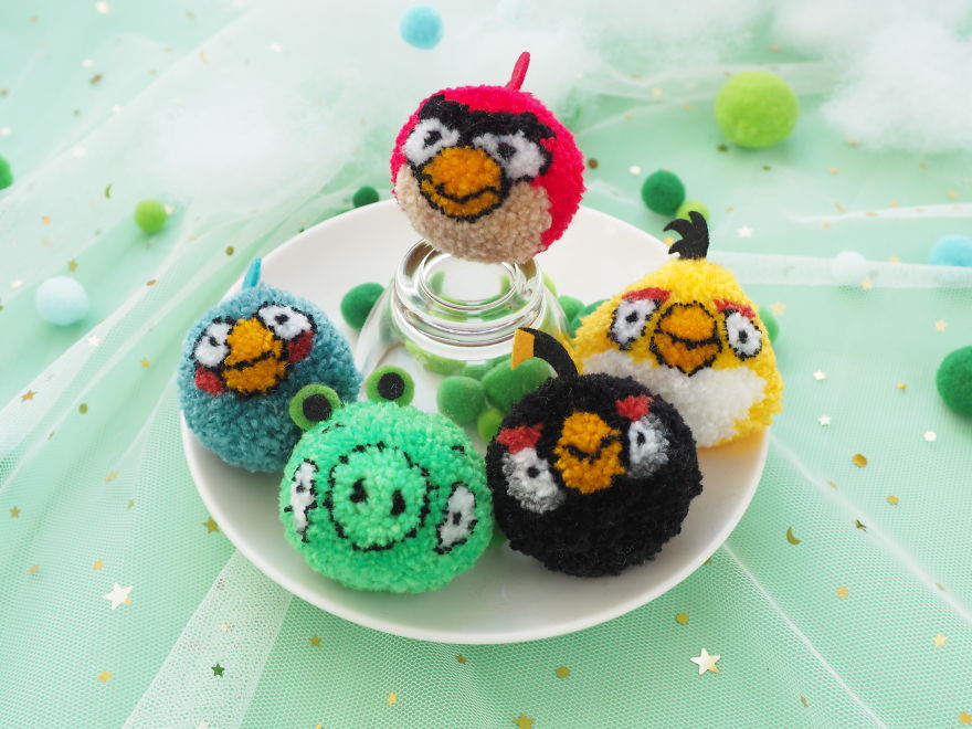 Pompom Characters Made Out Of Yarn - DIY Compilation