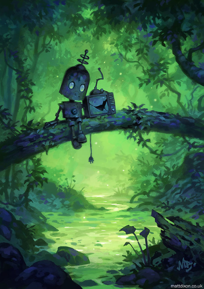 Lonely Robots Enjoying The Quiet Wonder Of The World