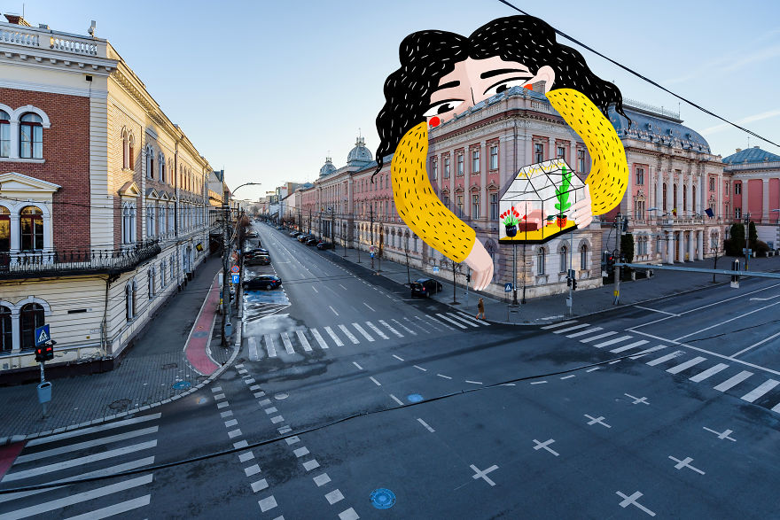 Empty Streets From Our City Become Illustrator’s Artwork