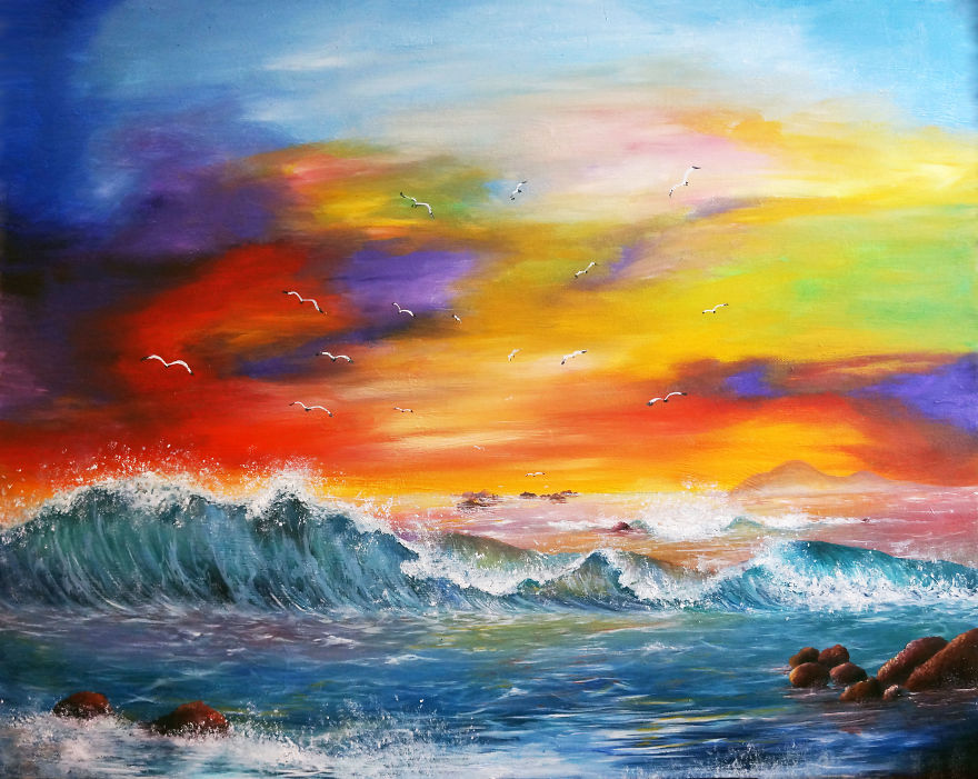 I Create Fluid Paintings And Landscapes Depicting Liberation And Freedom Using Unconventional Methods I Create Fluid Paintings And Landscapes Depicting Liberation And Freedom Using Unconventional Methods