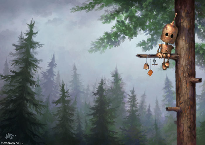 Lonely Robots Enjoying The Quiet Wonder Of The World