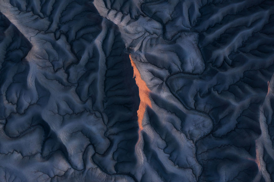 First Light Hitting Abstract Erosion
