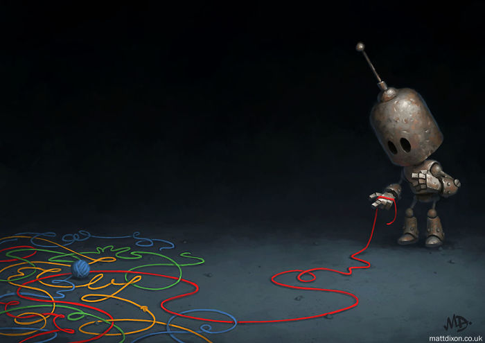 Lonely Robots Enjoying The Quiet Wonder Of The World