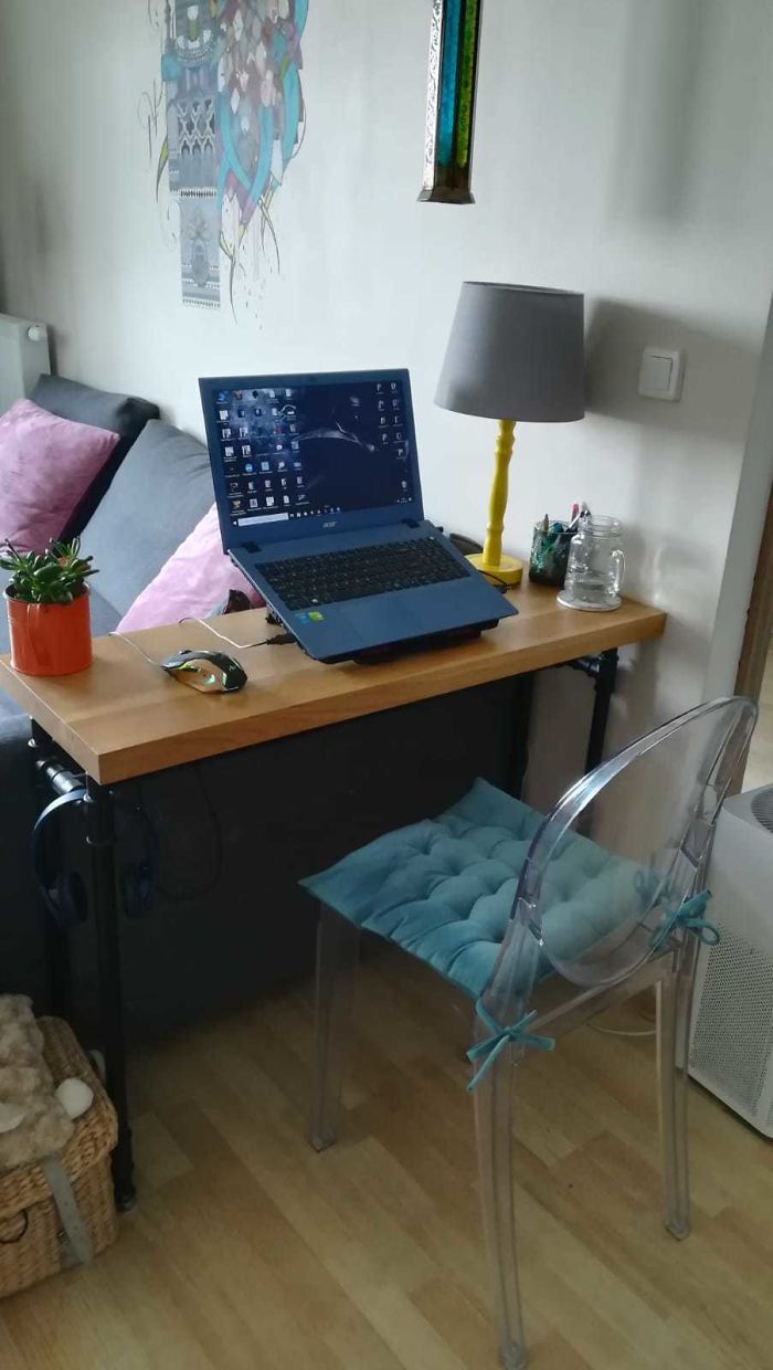 Living Room Office. Small, But It's Enough