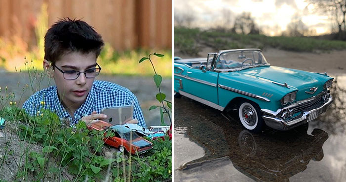 12 Y.O. Autistic Boy Raises $43k To Publish His Miniature Car Photos
