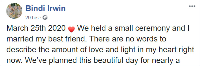 Bindi Irwin Gets Married At Her Late Dad’s Empty Zoo Just Hours Before Coronavirus Lockdown