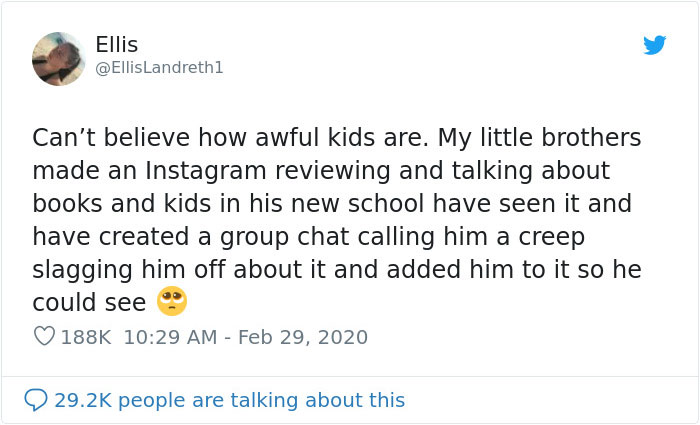 Classmates Bully This Boy For Creating An Insta Account Reviewing Books In A Group Chat, They Add Him So He Can See It Classmates Bully This Boy For Creating An Insta Account Reviewing Books In A Group Chat, They Add Him So He Can See It