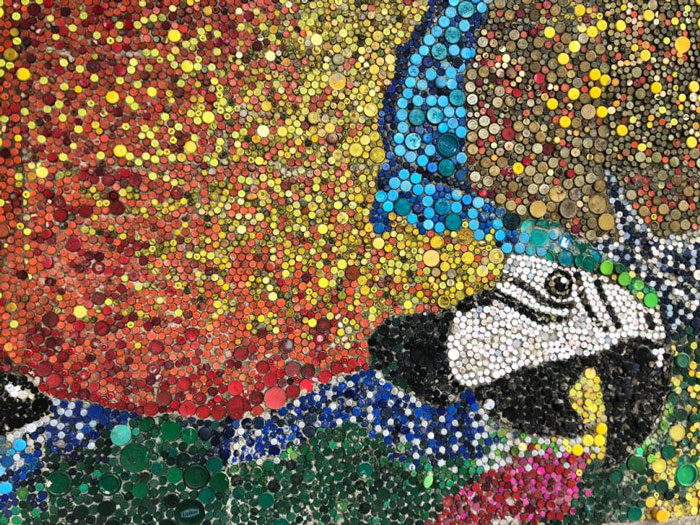 Artist Uses 200k Recycled Bottle Caps To Create Venezuela's First Eco-Mural Artist Uses 200k Recycled Bottle Caps To Create Venezuela's First Eco-Mural