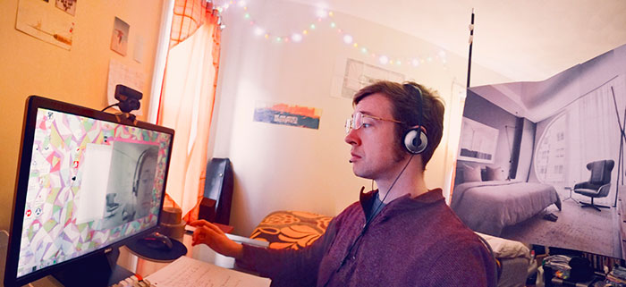 Guy Working From Home Fools His Coworkers Into Thinking He Lives In A Luxury Apartment Guy Working From Home Fools His Coworkers Into Thinking He Lives In A Luxury Apartment