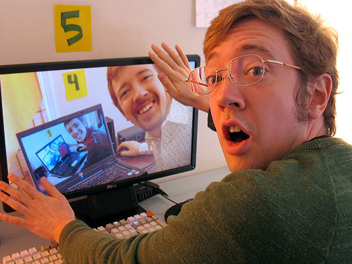 Guy Working From Home Fools His Coworkers Into Thinking He Lives In A Luxury Apartment Guy Working From Home Fools His Coworkers Into Thinking He Lives In A Luxury Apartment