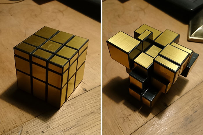 This Rubik's Cube That Uses Different Sized Surfaces Instead Of Colors