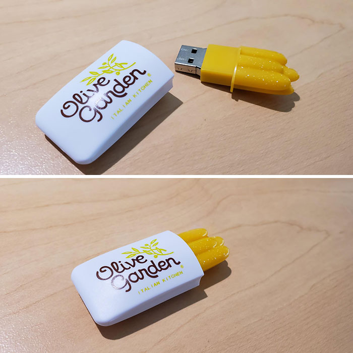 This USB Stick That I Received From Olive Garden Looks Like Garlic Bread