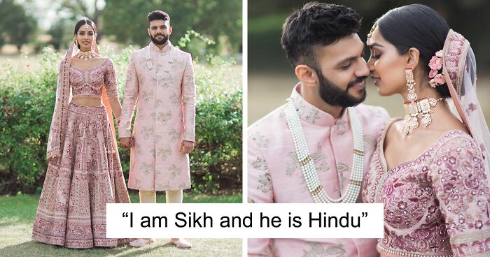 Sikh And Hindu Couple Coordinate Outfits For Their Marriage, They Look Stunning (12 Pics)
