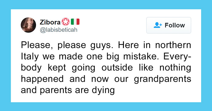 Italian Woman Says They Made A Mistake By Treating Coronavirus Like The Flu, Warns Others