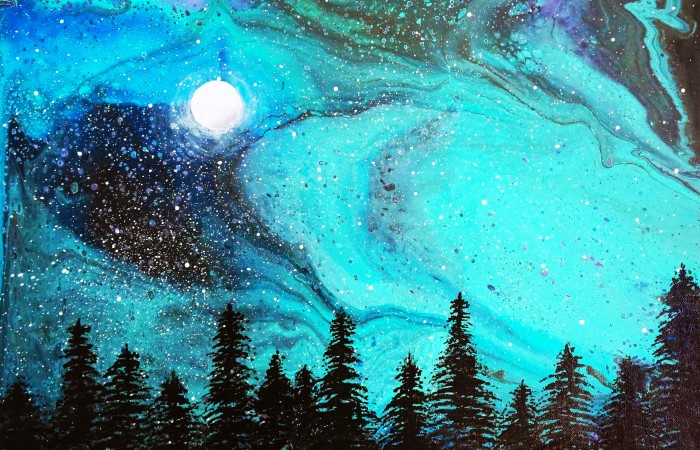 I Create Fluid Paintings And Landscapes Depicting Liberation And Freedom Using Unconventional Methods