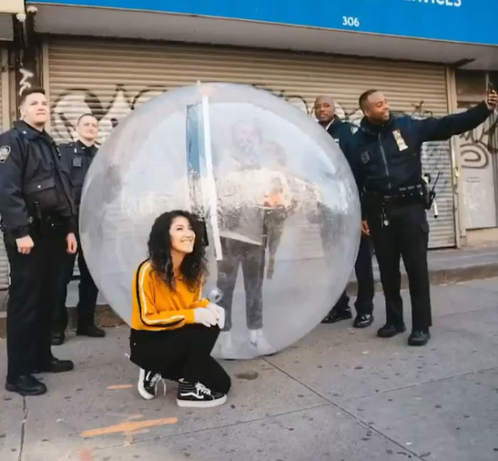 Remember The Drone Guy Who Asked Out A Girl Dancing On A Roof? He Finally Met Her In A Giant Inflatable Ball Remember The Drone Guy Who Asked Out A Girl Dancing On A Roof? He Finally Met Her In A Giant Inflatable Ball