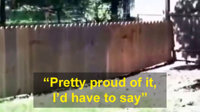 Hilarious Video Of A Man Showing Off His New Fence To Keep His Dog From Running Away Is Going Viral Again Hilarious Video Of A Man Showing Off His New Fence To Keep His Dog From Running Away Is Going Viral Again