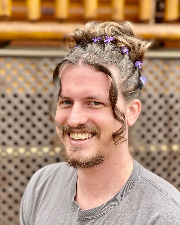 Boyfriend Lets His Quarantined Hairstylist GF Experiment With His Hair And Here's What She's Done So Far Boyfriend Lets His Quarantined Hairstylist GF Experiment With His Hair And Here's What She's Done So Far