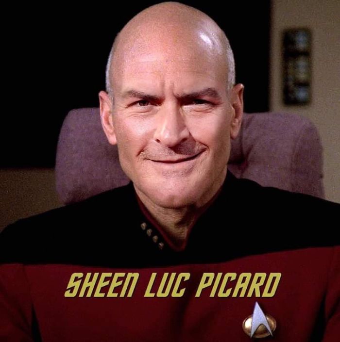 Charlie Sheen And Patrick Stewart