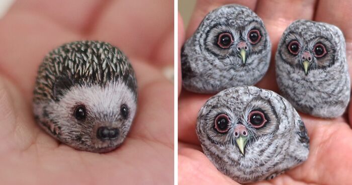 Japanese Artist Brings Stones To Life By Turning Them Into Animals That Fit In The Palm Of Your Hand (30 New Pics)