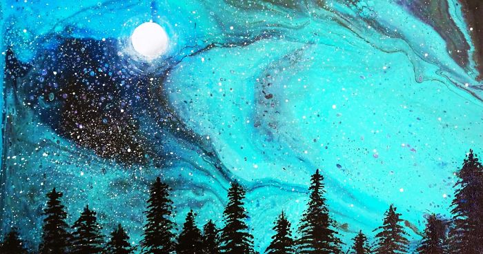 I Create Fluid Paintings And Landscapes Depicting Liberation And Freedom Using Unconventional Methods