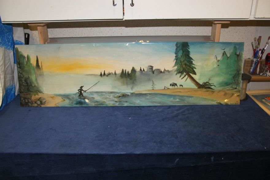 Watercolors On Plywood