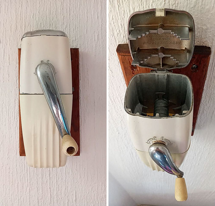 This Was To Be Thrown Away By My Cousin.. It Belonged To My Grandma... It's A 1950's Manual Ice Crusher, You Put In Ice And Turn The Handle