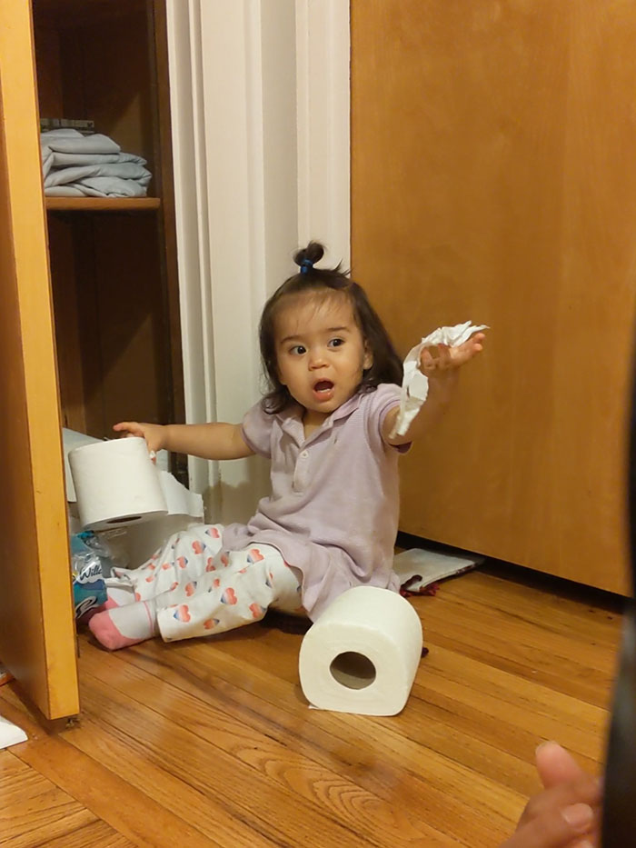 Our Daughter Showed Us The Reason Why People Are Hoarding Toilet Paper. In A Pinch, You Can Always Eat It