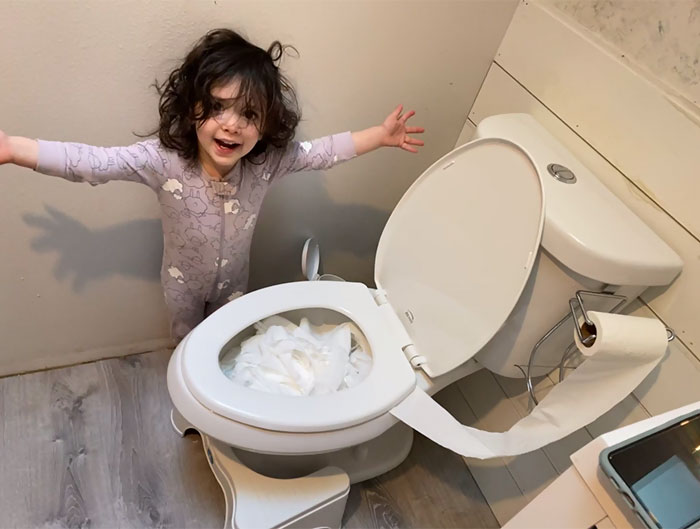 So, My Daughter Did A Magic Trick With Our Last TP Roll