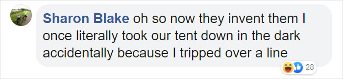 These Tent Ropes That Glow In The Dark Will Prevent Tripping Over Them At Night