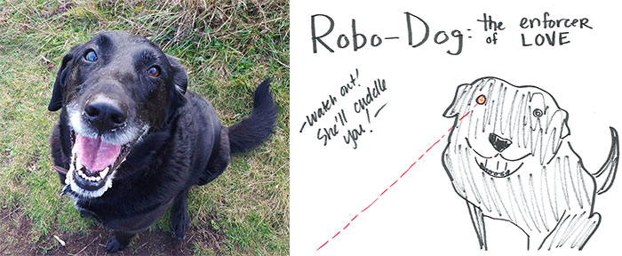 Person Shares What They Got When They Donated $45 To The Humane Society For 3 Hand-Drawn Portraits Of Their Pets Person Shares What They Got When They Donated $45 To The Humane Society For 3 Hand-Drawn Portraits Of Their Pets