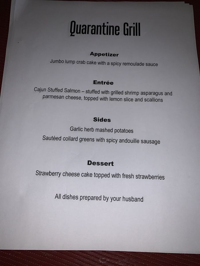 Husband Surprises His Wife By Improvising A "Quarantine Grill" Restaurant At Home