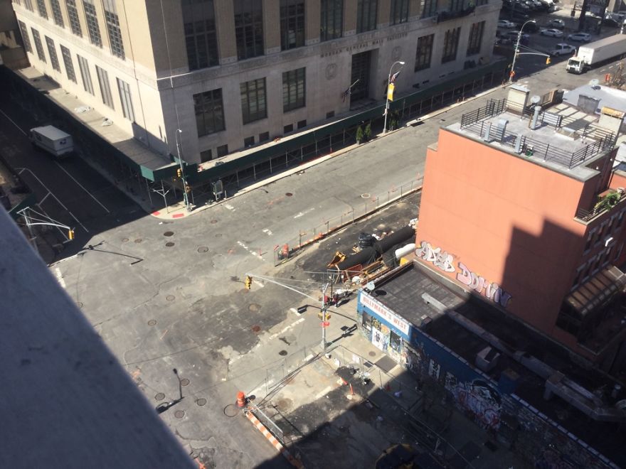 Chelsea, NYC. This Avenue Is Normally Packed With Cars 24/7. The Road Isn't Closed, Just Empty.