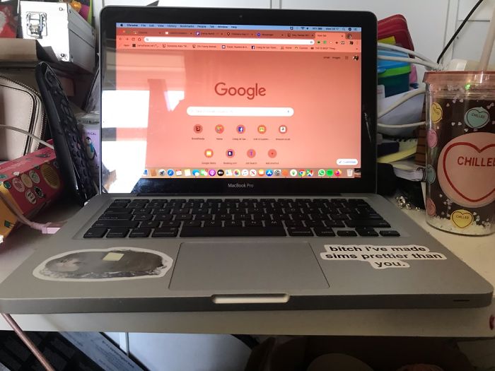 My Desk Is A Mess But I’m Now Doing College Work From Home So This Is My View.