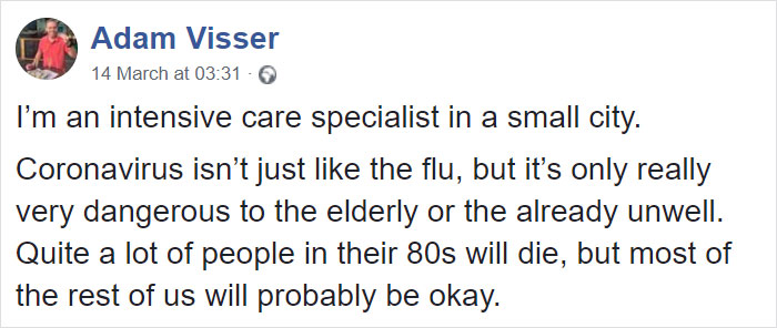 Intensive Care Specialist Warns People Why The Coronavirus Is No Joke, Even If You&rsquo;re Young