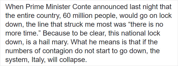 American Woman Living In Italy Writes Down A Coronavirus Warning To Americans And It Goes Viral