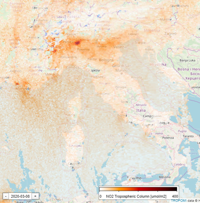 Satellite Images Reveal A Dramatic Drop In Pollution During The Coronavirus Quarantine