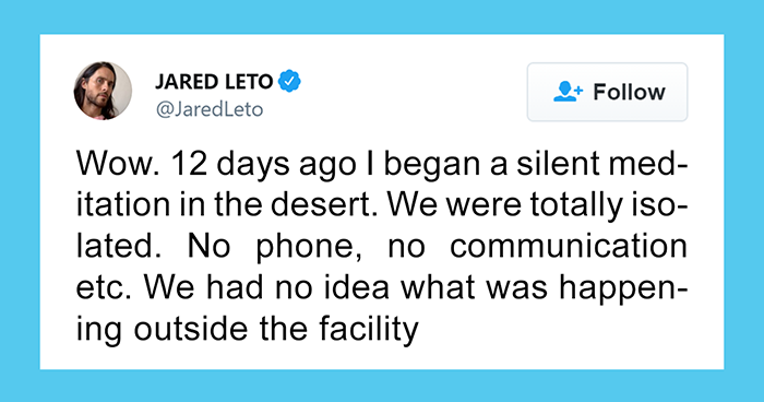 Jared Leto Spent 12 Days In A Silent Retreat Being Clueless About Coronavirus