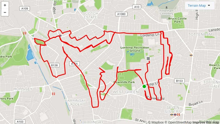 Jogger Turns Running Routes Into Fun Animal Artwork Using A GPS Tracker Jogger Turns Running Routes Into Fun Animal Artwork Using A GPS Tracker