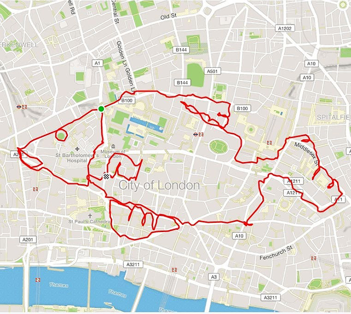 Jogger Turns Running Routes Into Fun Animal Artwork Using A GPS Tracker Jogger Turns Running Routes Into Fun Animal Artwork Using A GPS Tracker
