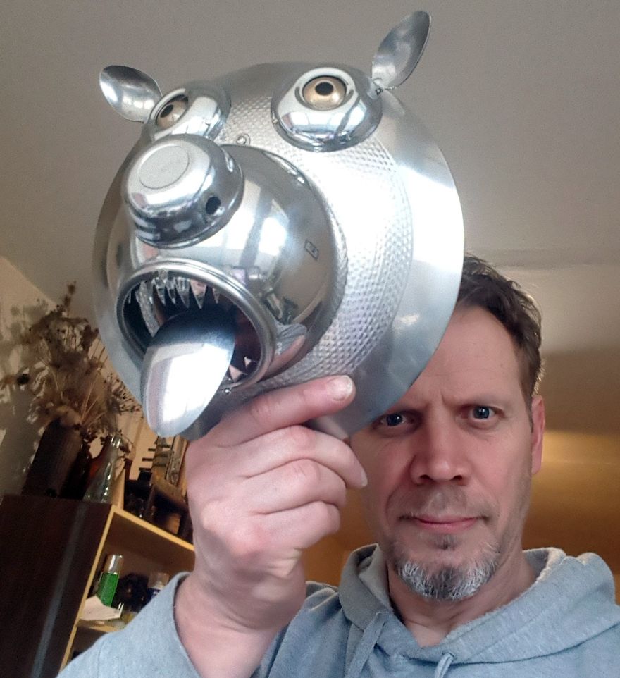 Author With A Bear Mask