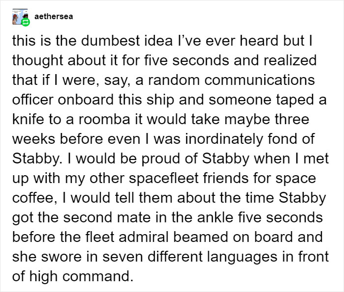 This "Knife Roomba" Story Is Going Viral And It Perfectly Illustrates How Aliens Would Probably Find Humankind Weird This "Knife Roomba" Story Is Going Viral And It Perfectly Illustrates How Aliens Would Probably Find Humankind Weird