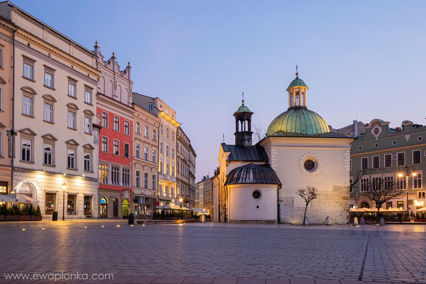 Empty Krakow Old Town During Coronavirus Pandemic