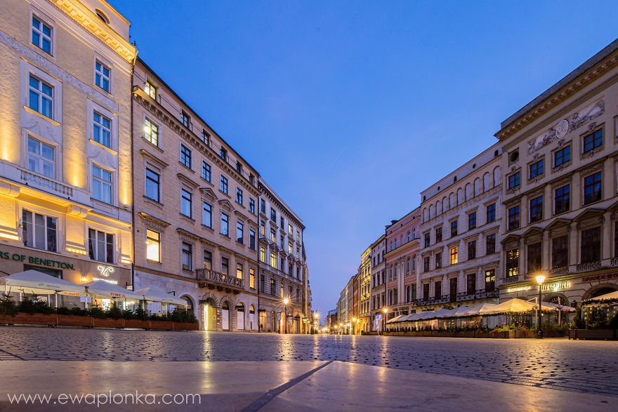Empty Krakow Old Town During Coronavirus Pandemic