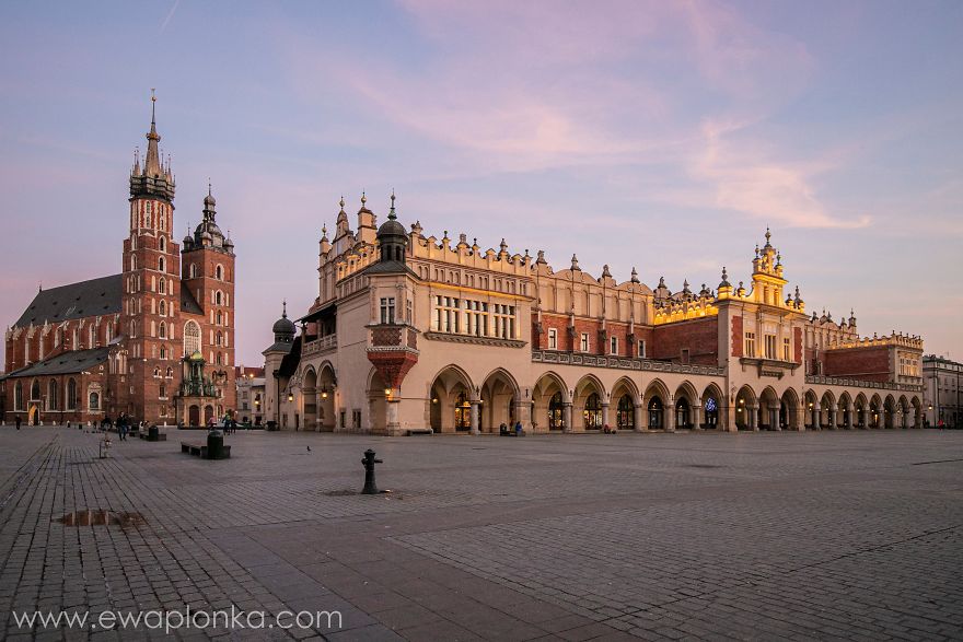 Empty Krakow Old Town During Coronavirus Pandemic